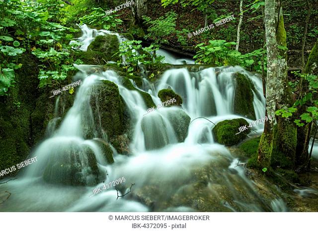 Waterfall, Plitvice Lakes National Park, Jezera, Lika-Senj County, Croatia