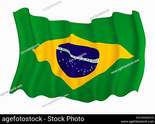Closeup of Flag of brazil