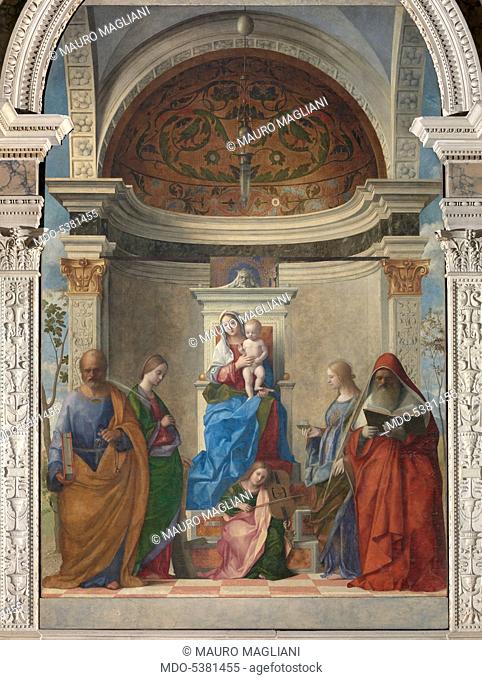 San Zaccaria Altarpiece (Madonna Enthroned with Child, with Sts Peter, Catherine of Alexandria, Lucy, and Jerome), by Giovanni Bellini, 1505, 16th Century