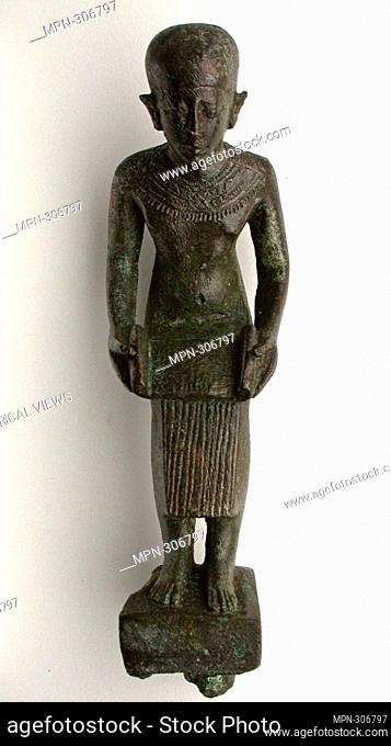 Author: Ancient Egyptian. Statuette of the God Imhotep - Third Intermediate Period - Late Period, Dynasties 25 - 26 (about 747 - 525 BC) - Egyptian