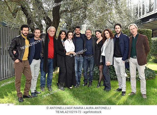 The Director Roan Johnson with the cast: Francesco Scianna, Giorgio Marchesi, Tommaso Ragno, Donatella Finocchiaro, Miriam Dalmazio, Orio Scaduto
