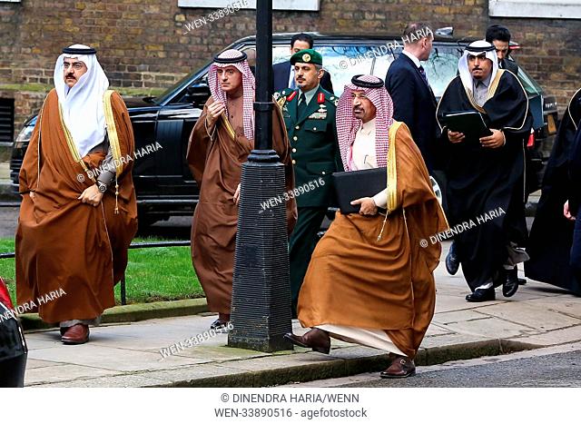 Britain's Prime Minister Theresa May welcomes His Royal Highness Mohammed bin Salman, the Crown Prince of Saudi Arabia to No 10 Downing Street