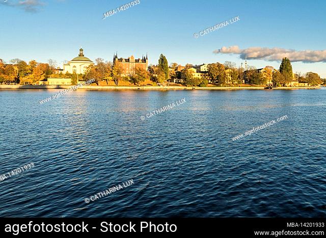 Sweden, Stockholm, view from the old town to Skeppsholmen