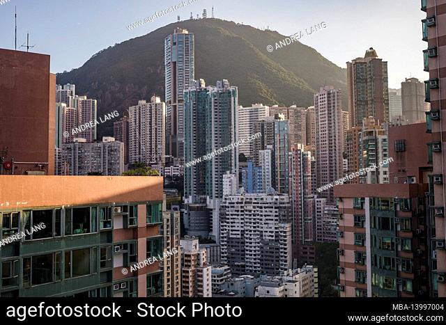 skyscrapers and neighborhoods in hong kong