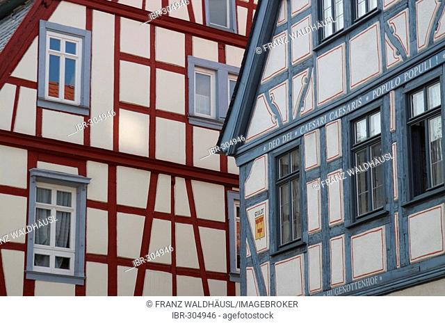 Half timbered houses in Oppenheim, Rhineland Palatinate, Germany
