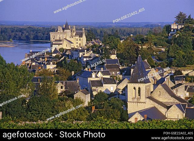 France, Maine-et-Loire Montsoreau, classified village, located in the Loire Valley, a UNESCO World Heritage Site