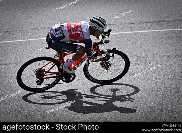 French Kenny Elissonde of Trek-Segafredo pictured in action during stage 15 of the 108th edition of the Tour de France cycling race