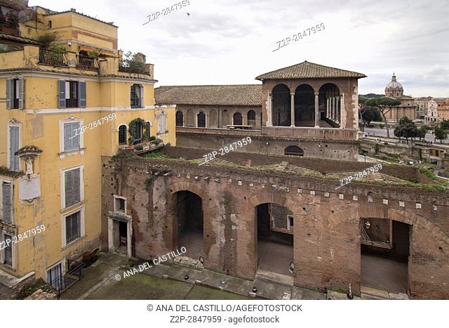 Museum of the Imperial Fora Trajan's Market in Rome on February 8, 2017 in Italy