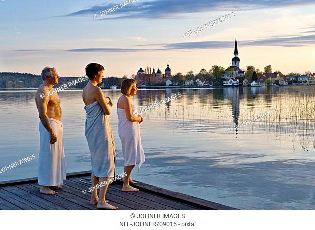 Relaxing after sauna bath, Sweden