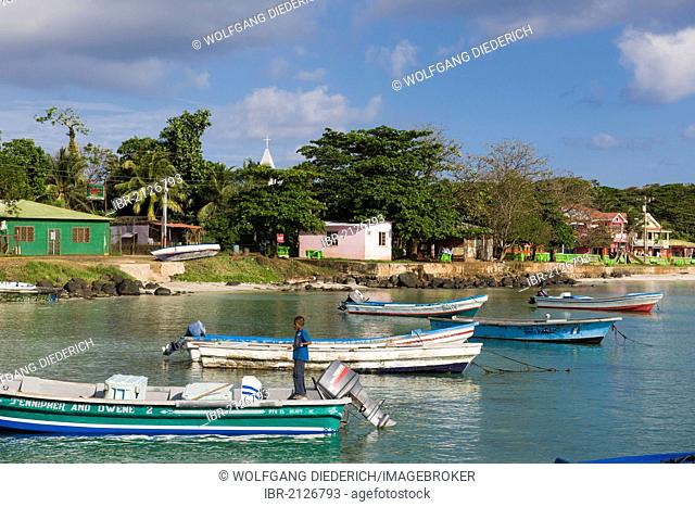 Big Bay, capital of the Caribbean island of Great Corn Island, Caribbean Sea, Nicaragua, Central America