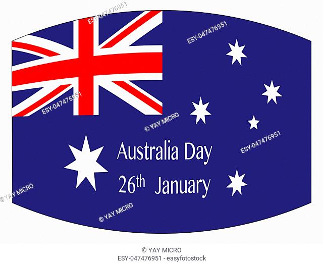 Australian Flag with the text Australia Day 26th January