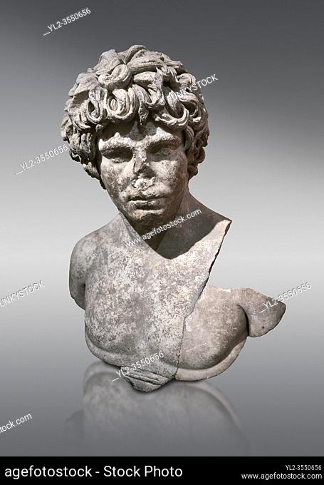 Roman statue of Antinous. Marble. Perge. 2nd century AD. Inv no . Antalya Archaeology Museum; Turkey