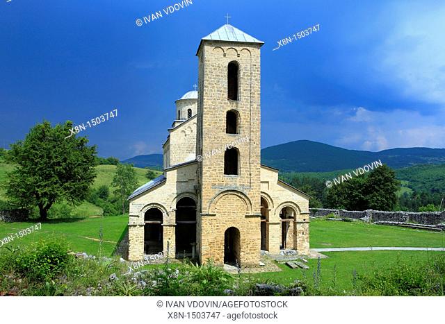 Holy Trinity church of Sopocani Monastery c  1260 near Novi Pazar, Raska district, Serbia