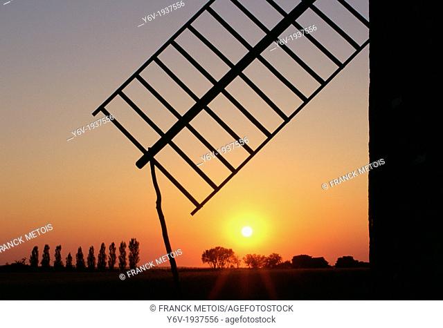 Wing of a windmill in the Poitou region France