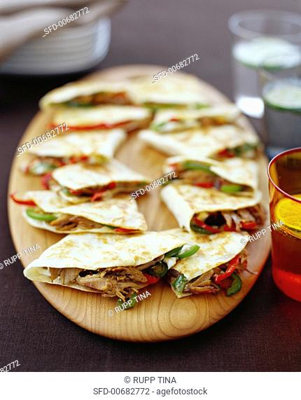 Chicken and Pepper Quesadillas