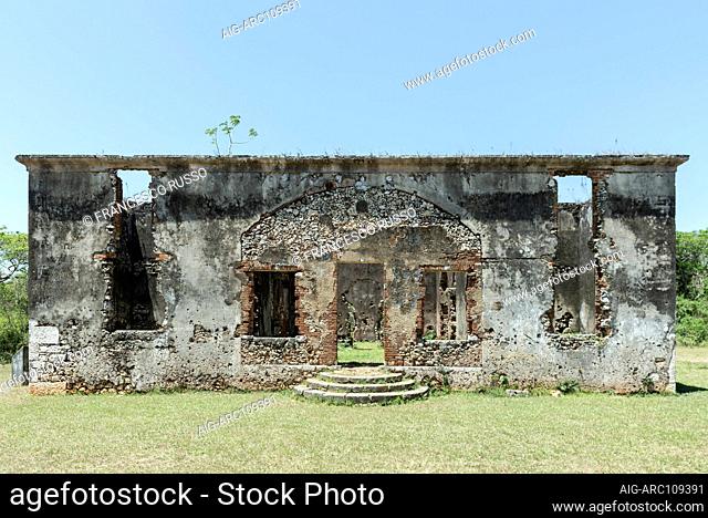 Ruins of Antiguo Cafetal one of Cuba's earliest coffee farms, near Angerona, Cuba