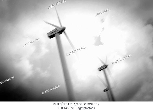 Wind turbines, Pamplona, Navarre, Spain