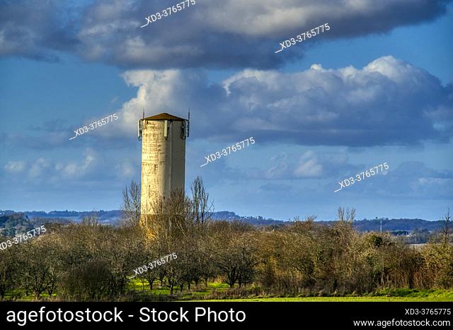 water tower, Lauzun, Lot-et-Garonne Department, Nouvelle-Aquitaine, France