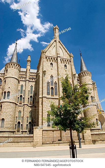 Palacio Episcopal, by Gaudi, Astorga, León province. Castilla y León, Spain