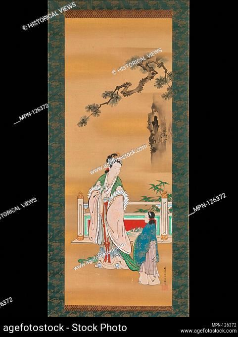 Artist: Kano Osanobu (1796-1846); Period: Edo period (1615-1868); Date: first half of the 19th century; Culture: Japan; Medium: Hanging scroll; ink and color on...