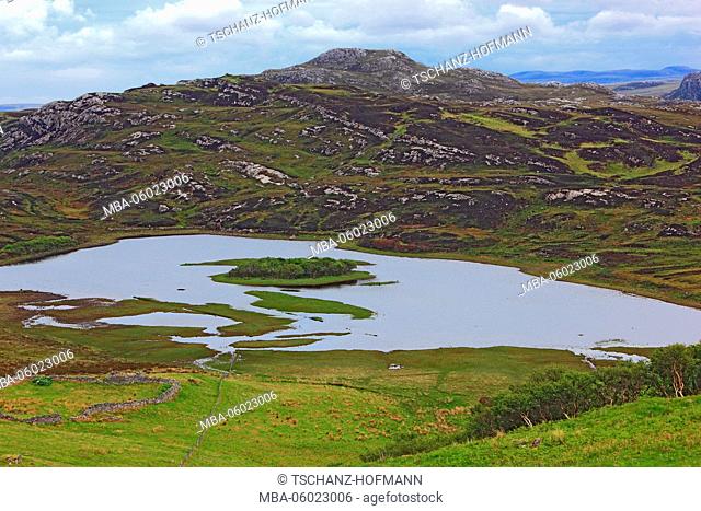 Scotland, Highlands, Landscape on the northwest coast between Scoune and Kylestrome