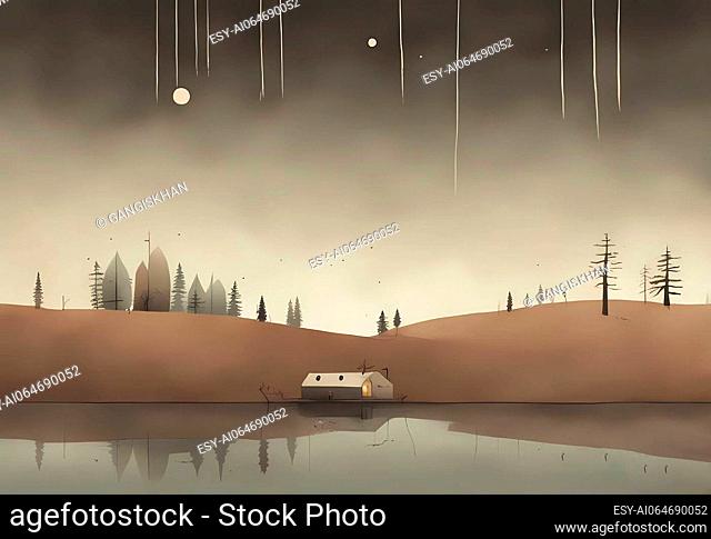 surreal relaxing landscape- new naturalism