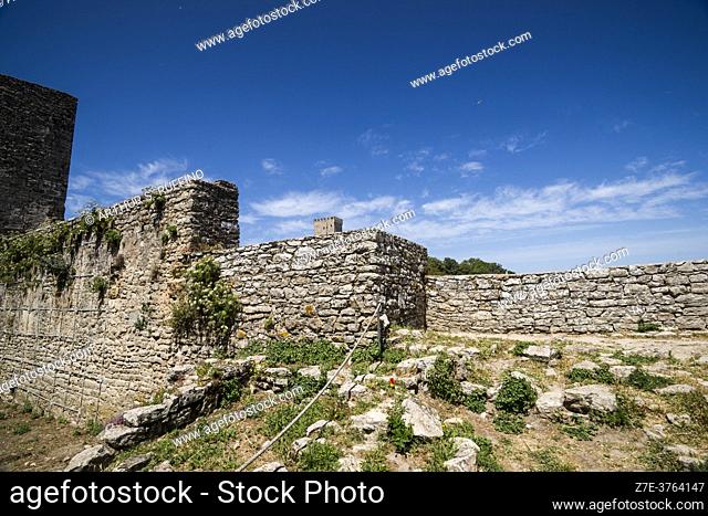 Wall of Dedalous (Muro di Dedalo). Venus Castle (Castello di Venere). Erice, Sicily, Italy, Europe
