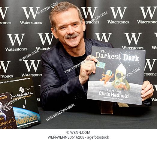 Chris Hadfield signs copies of his new book at Waterstones in Leadenhall Market, London Featuring: Chris Hadfield Where: London