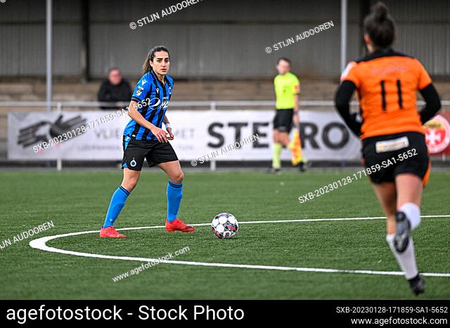 Sejde Abrahamsson (2) of Brugge pictured during a female soccer game between Club Brugge Dames YLA and Eendracht Aalst on the 18 th matchday of the 2022 - 2023...