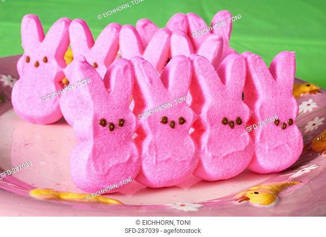 Pink marshmallow Easter Bunnies