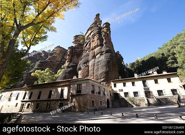 Sanctuary of the Virgen de la Hoz (13th century) , Alto Tajo natural park, Guadalajara province, Spain