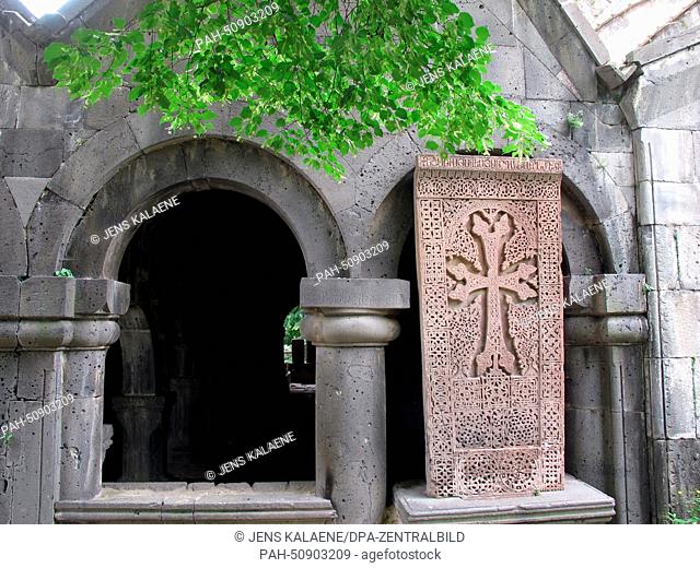 A view of the entrance to Sanahin monastery in Sanahin, Armenia, 23 June 2014. The monastery with its ancient memorial stones and crosses