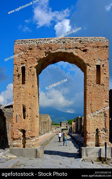 Italien, Italia, Pompei scavi archeologici di Pompei, Torbogen, scavi archeologici di Pompei
