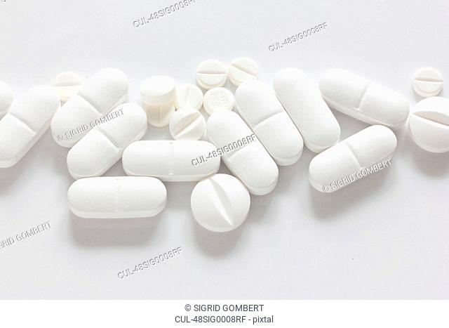 Pile of pills on counter