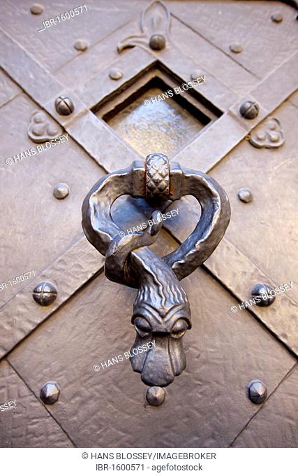 Door knockers, Hradcany, Prague Castle, Prague, Czech Republic, Europe