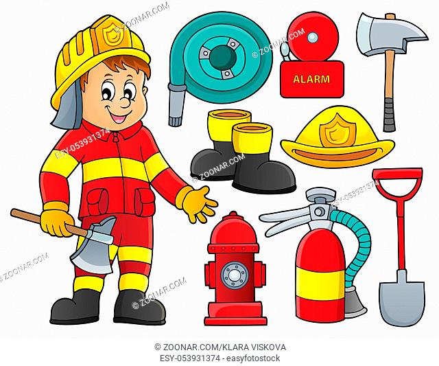 Firefighter theme set 2 - picture illustration