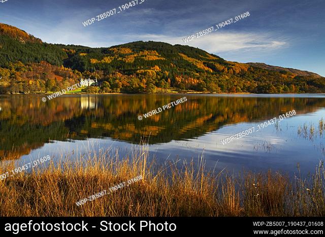 Loch Achray in Autumn, The Trossachs National Park, Central Region, Scotland