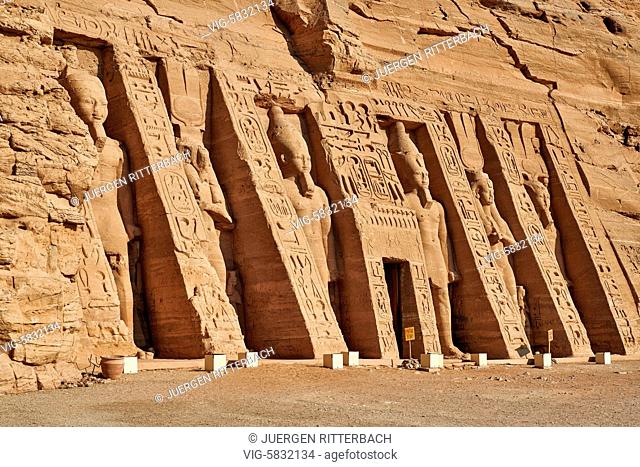 EGYPT, ABU SIMBEL, 11.11.2016, Temple of Nefertari, Abu Simbel temples, Egypt, Africa - Abu Simbel, Egypt, 11/11/2016