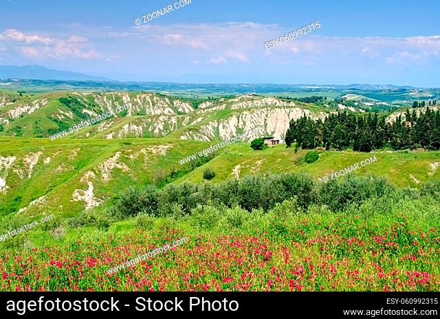 Crete Senesi - Crete Senesi landscape in Tuscany, Italy