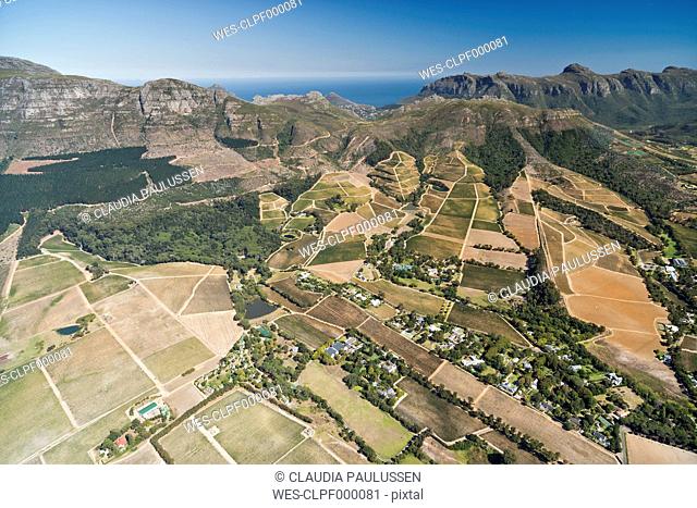 South Africa, Cape Town, aerial view of Tokai Forest