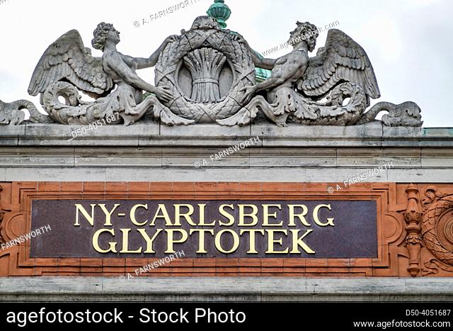 Copenhagen, Denmark A sign on the Glyptotek art museum