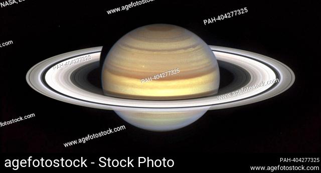 New images of Saturn from NASA's Hubble Space Telescope herald the start of the planet's ""spoke season"" on January 20, 2023, surrounding its equinox