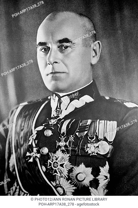 Photographic portrait of Edward Rydz-Smigly (1886-1941) a Polish politician, statesman, Marshal of Poland, Commander-in-Chief of Poland's armed forces