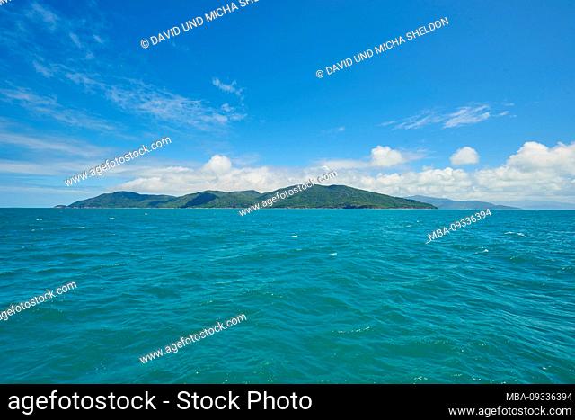 Coral sea of the Great Barrier Reef, in spring, out of the boat, at Cairns, Queensland, Australia