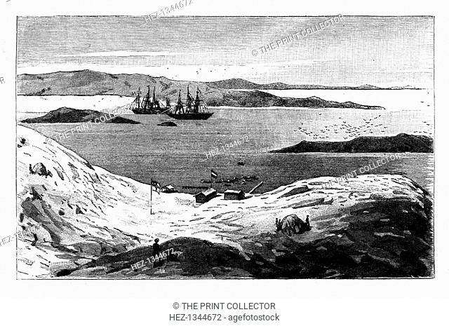 The port of Angra Pequena, Namibia, 19th century. Angra Pequena was discovered by Bartholomew Diaz in 1487. It is surrounded by desert