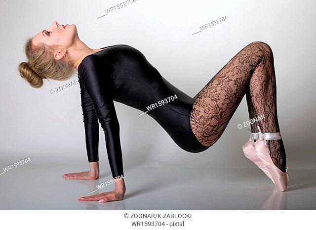 modern style woman ballet dancer full length