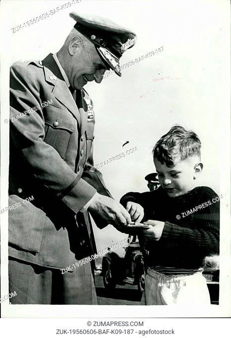 Jun. 06, 1956 - Young Australian Autograph Hunter 'Bags' Two Heroes. Young Autograph Hunter, Peter Railings, was one of teh Happiest Youngsters in Australia