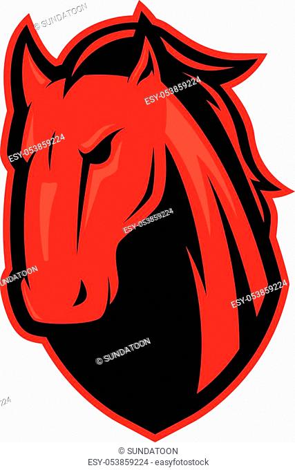 Clipart picture of a mustang horse head cartoon mascot logo character,  Stock Vector, Vector And Low Budget Royalty Free Image. Pic. ESY-053859224  | agefotostock