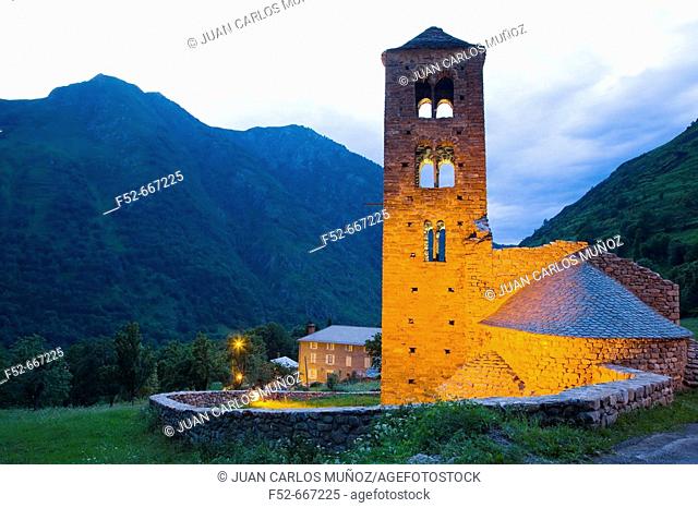 France. Pyrenees Mountains. Aspe Valley. Mérens-les-Vals. Romanesque church
