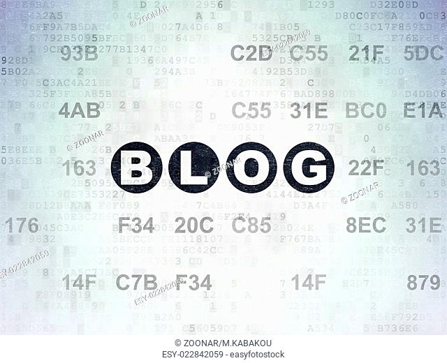 Web design concept: Blog on Digital Paper background